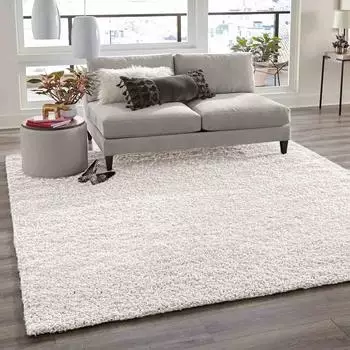 Vimoda Prime Shaggy Hochflor-Teppich, einfarbig, creme, 25mm (Prime Shaggy)