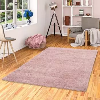 Pergamon. Aloha Hochflor-Teppich 40mm, altrosa (60x110cm)