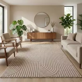 CarpetSale24 Teppich Bouclé Schlingenflor Boho/Skandi 160x230cm