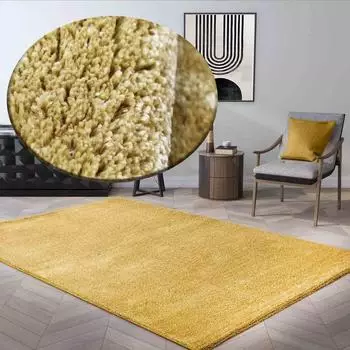 Vimoda Valentino Fellteppich rechteckig gelb 120x170cm (Valentino1000_gelb_1-1)