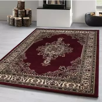 CarpetSale24 Orientteppich Kurzflor, Ornament-Stil, rot, 120x170cm (PRIME-MARRAKESH1201700297RED)