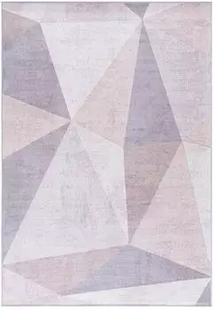 Mazovia Moderner Kurzflor-Teppich, abstrakt-vintage, beige, 120x170cm
