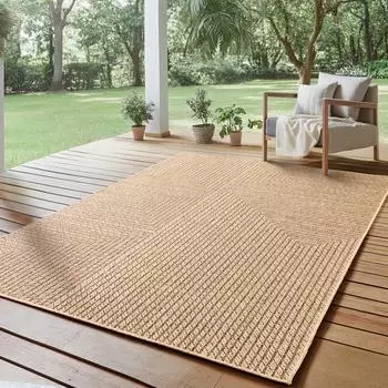 Simpex Outdoor-Teppich Boho Design, beige, 200x290cm (SITIMBER2002901404BEIGE)