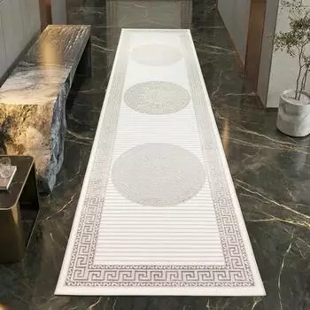Teppich-Traum Kurzflor-Läufer orientalisch, Ornamente, creme-beige, 80x300cm (50171/0261_3)