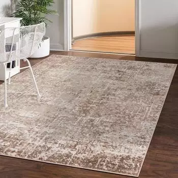 Mazovia Teppich Kurzflor abstraktes Vintage-Muster beige 160x230cm (1021156)