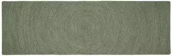 vidaXL Bereichsteppich Jute, olivgrün, 80x250cm (42010578)