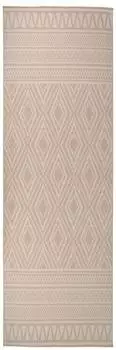 vidaXL Outdoor-Teppich Flachgewebe 80x250cm, braun gestreift