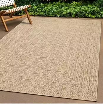theCarpet Kansas Outdoor Teppich Jute-Look 80 x 150 cm rechteckig