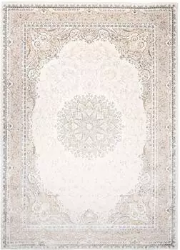 Tapiso Hera Kurzflor-Teppich Creme/Beige Blumen-Ornamente 3D-Effekt (HERA)