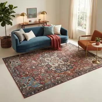 Tapiso ISPAHAN Orientteppich Kurzflor 300 x 400 cm
