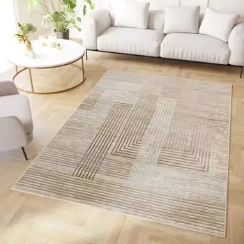 Tapiso Teppich Crystal Modern Braun Beige Creme 250 x 350 cm