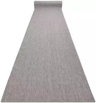 RugsX L&auml;ufer SISAL SION Melange flach gewebt grau 80cm 80x300 cm