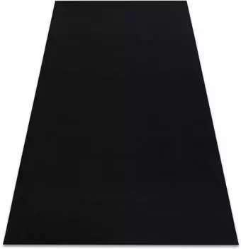 RugsX Teppich Antirutsch RUMBA einfarbig schwarz 60x200 cm