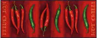 wash+dry by Kleen-Tex K&uuml;chenl&auml;ufer "Hot Chili" rechteckig 7 mm H&ouml;he Motiv Chilli,