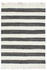 vidaXL Chindi Cotton Dark Grey and White Transverse Stripes 200x290cm