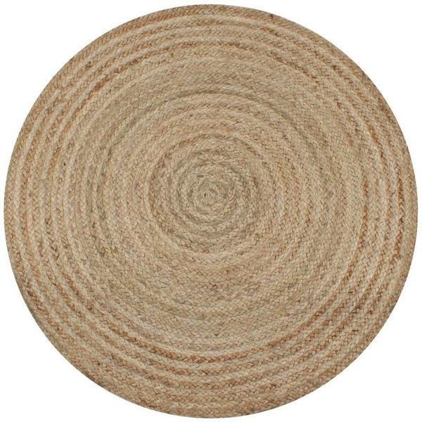 vidaXL Round braided jute rug 120cm