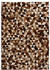 vidaXL Brown leather strips rug 120 x 170 cm