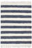 vidaXL Hand made white and blue striped rug 160x230cm