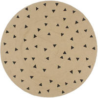 vidaXL Teppich Handgefertigt Jute mit Dreiecksmuster 150 cm