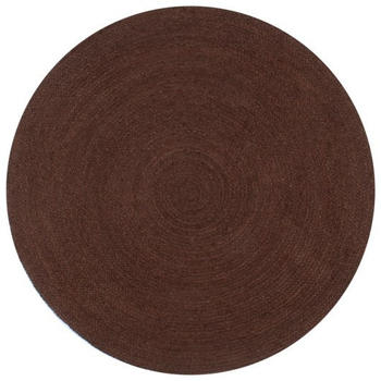 vidaXL Round jute rug brown 90cm