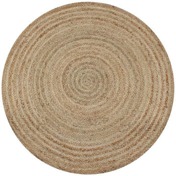vidaXL Round braided jute rug 150cm