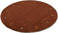 carpetfine Wollteppich "Gabbeh Uni" rund 15 mm H&ouml;he reine Wolle handgewebt, Gabbeh