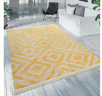 Paco Home Teppich "Poco 821" rechteckig 6 mm H&ouml;he Kurzflor, Rauten Design, mit