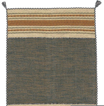 carpetfine Kelim Azizi 200 x 140 x 0,5 cm grün (84387722)