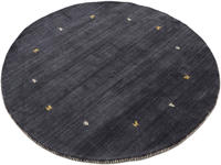 carpetfine Wollteppich "Gabbeh Uni" rund 15 mm H&ouml;he reine Wolle handgewebt, Gabbeh