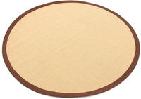 carpetfine Sisalteppich "Sisal" rund 5 mm H&ouml;he mit farbiger Bord&uuml;re,...
