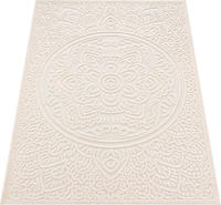 Paco Home Teppich "Cotton 232" rechteckig 6 mm H&ouml;he Uni Farben, Hoch-Tief Effekt,