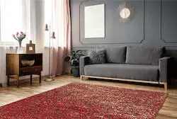 Kayoom Teppich Finish 100 Rot-Gold
