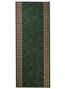 Tapiso Läufer Kurzflor Modern Design Grün Gelb Ornament Meliert 80x180 cm