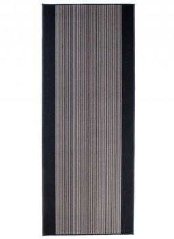 Tapiso Läufer Kurzflor Modern Design Grau Meliert 100x430 cm