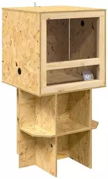 vidaXL Terrarium OSB 50x50x100cm braun