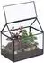 Relaxdays Pflanzenterrarium Glas/Metall, geometrisch, 15x15x10cm
