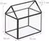 Relaxdays Pflanzenterrarium Glas/Metall, geometrisch, 15x15x10cm