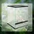 Pawhut Terrarium Reptilien-Fütterungsbox 120L, Glas, schwarz (45x45x60cm)