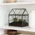 Relaxdays Pflanzenterrarium Hausform, Glas, schwarz (10050356_46)