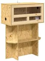 vidaXL Terrarium Braun 60 x 30 x 80 cm OSB