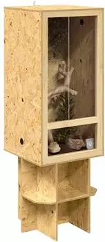 vidaXL Terrarium braun 50x50x150cm OSB