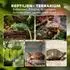 Pawhut Reptilien-Glasterrarium 48L mit Frontbelüftung, schwarz (D40-052V13BK)