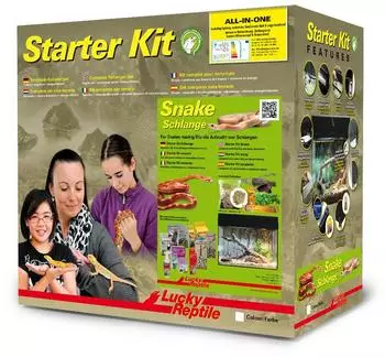 Lucky Reptile Terrarium Starter Kit Schlangen 50cm, schwarz (SK50S-B)