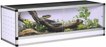 Pawhut Terrarium für Reptilien & Amphibien, Aluminium, 120x40x40cm (D40-022)