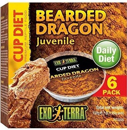 Exo Terra Cup Diet - Bearded Dragon Juvenile 6 x 25 g