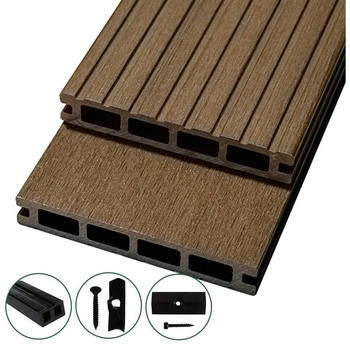 woodstore WPC Terrassendielen Komplettset braun 9 m² (WoodoRhodos)