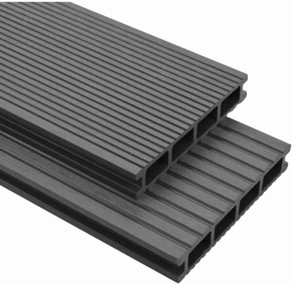 vidaXL Terrassendielen Grau WPC mit Zubehör (40m²2,2m)