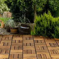 Holzfliese Akazie 30 X 30 Terrassenfliesen Holz Terrassenplatten Klicksystem Au&szlig;en