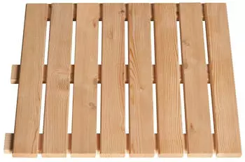 BM Massivholz Holzfliesen Set 80 St. Lärche 50x50cm