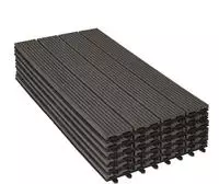 Woltu 12er-set Wpc Terrassenfliesen Mit Klicksystem Terrassendielen Holz-optik